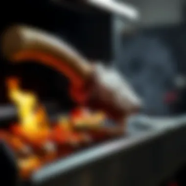 Grilling the Perfect Tomahawk Bone A grill adorned with a perfectly cooked tomahawk bone, highlighting the grilling technique