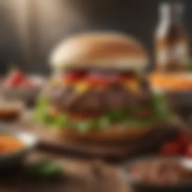 Nutritious Hamburger Bowl A nutritious hamburger bowl with fresh vegetables