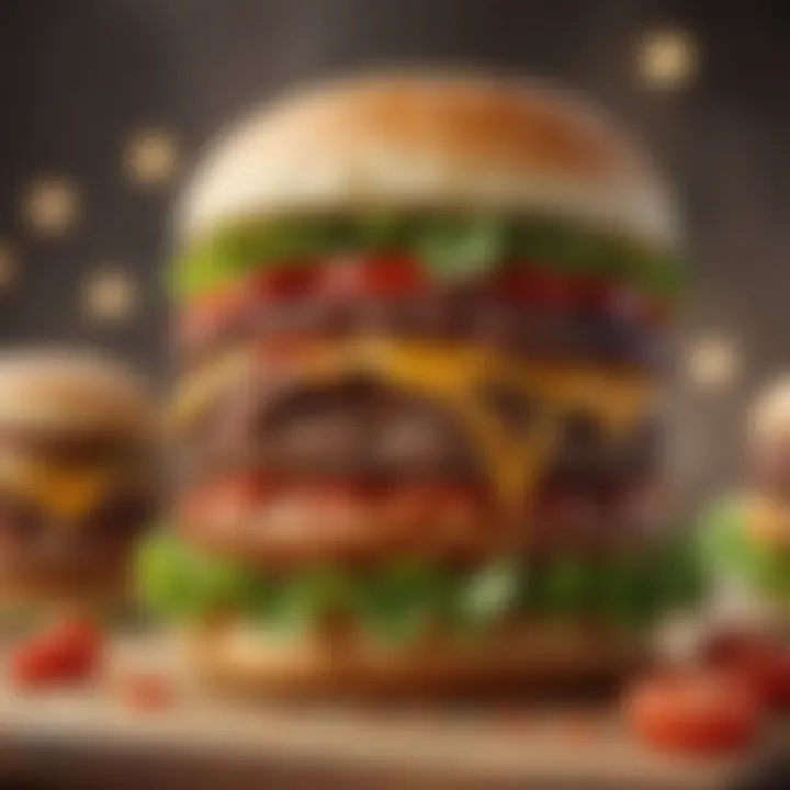 A delicious stuffed hamburger showcasing creativity
