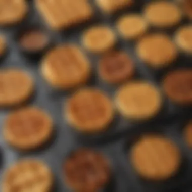 An array of mini waffle pans showcasing different shapes and sizes