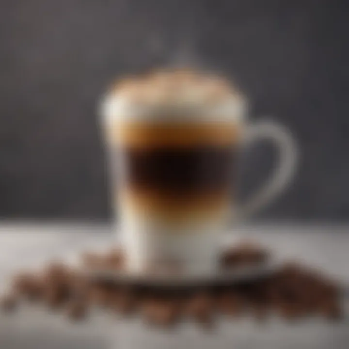 Close-up of a coffee cup filled with a diverse blend from the Vertuo Variety Pack