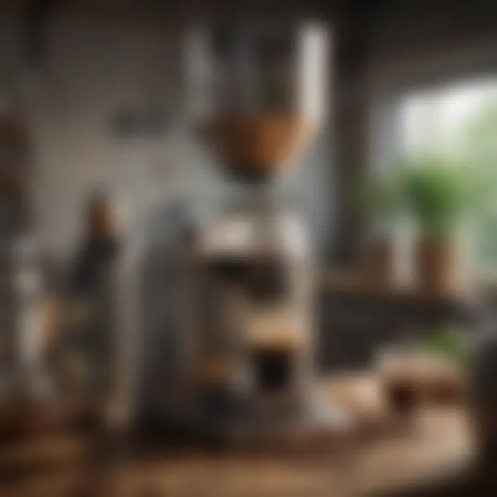 An environmentally conscious setup showcasing the sustainability aspects of coffee brewing