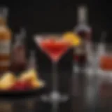 A vibrant array of classic cocktails presented elegantly.