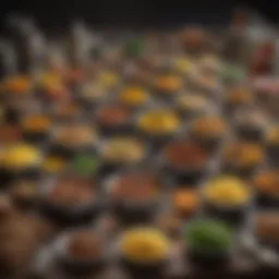 An assortment of DIY cooking kits displayed beautifully