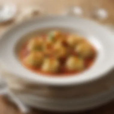 A beautifully plated dish of tortellini with sauce