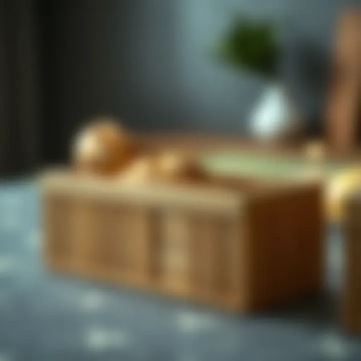 Stylish bamboo bread box featuring a minimalist design