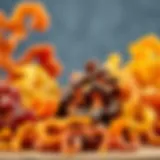 A vibrant assortment of vegan rinds showcasing different flavors and textures.