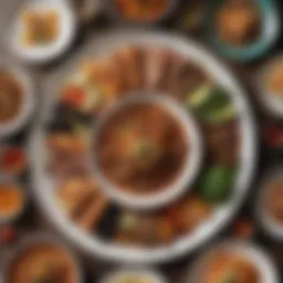 A vibrant spread of culturally diverse dishes showcasing culinary richness.
