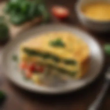 Savory Baked Omelet Rich in Healthy Fats Oven-baked omelet with spinach and cheese