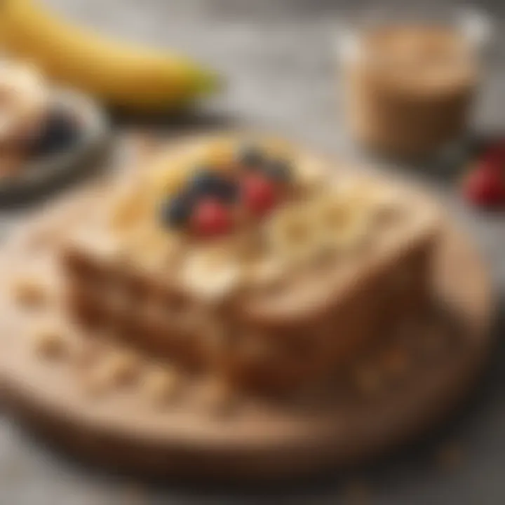 Whole grain toast with almond butter and banana