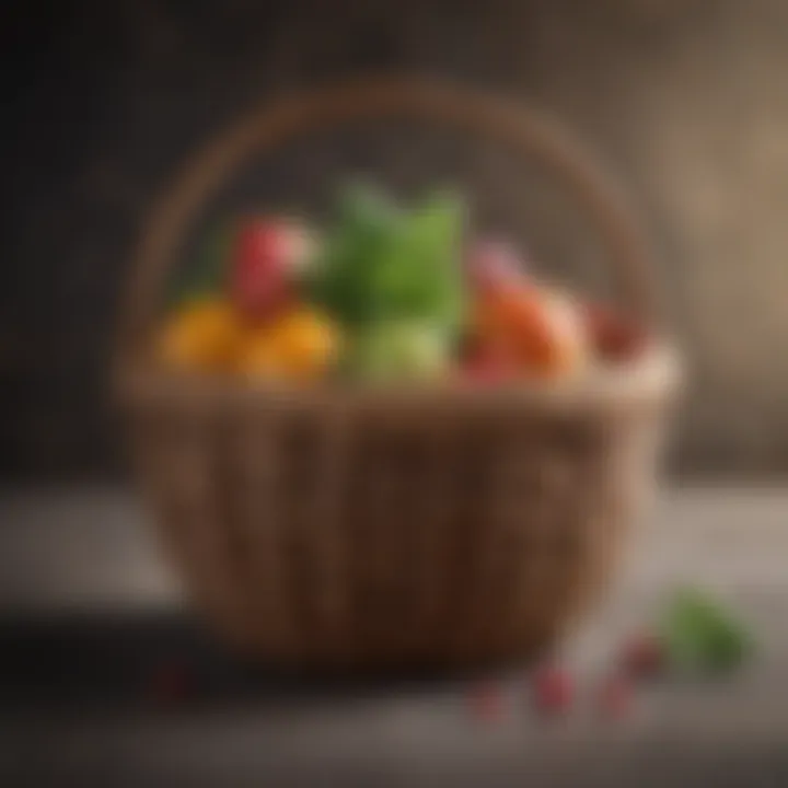 Baskets made of sustainable materials showcasing eco-friendliness