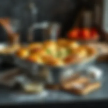 A well-maintained focaccia pan alongside cleaning essentials