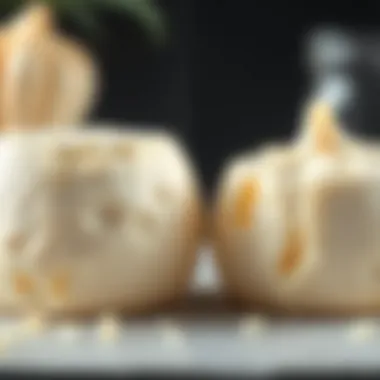 Texture Comparison of Mozzarella Before and After Freezing An illustration of the texture difference in mozzarella before and after freezing