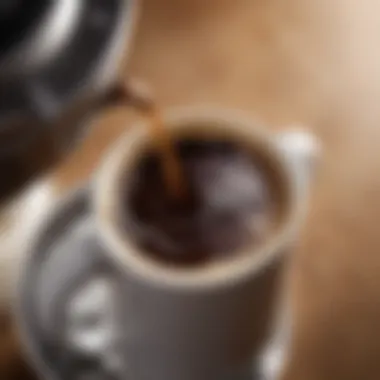Freshly Brewed Coffee from a Dripolator Close-up of freshly brewed coffee in a dripolator