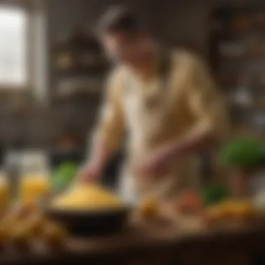 A farmer showcasing fresh ingredients used for ghee production