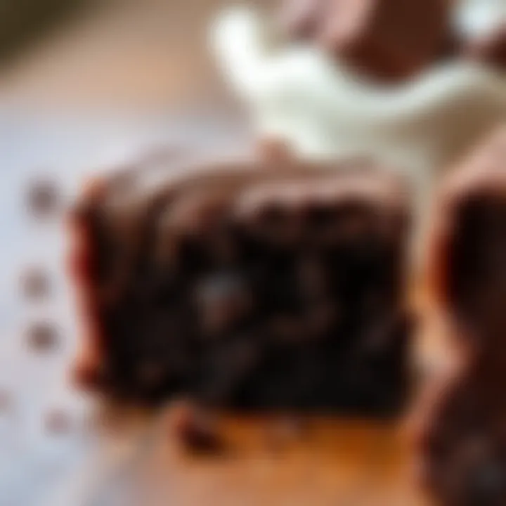 Decadent Gluten-Free Brownie A close-up of a decadent gluten-free brownie made with alternative sweeteners and rich chocolate.