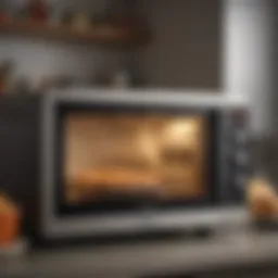 Modern microwave with smart technology features