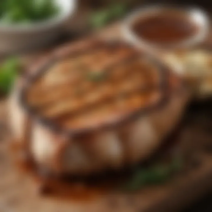 Flavorful marinade ingredients for pork chops