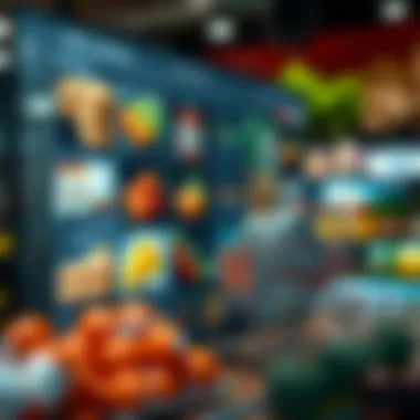 The Rise of Digital Grocery Shopping A digital interface showcasing online grocery shopping options