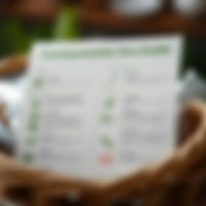 An informative infographic listing common compostable and non-compostable items