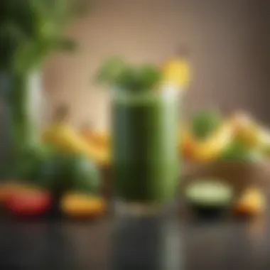 Refreshing Green Smoothie A refreshing smoothie made from leafy greens and tropical fruits
