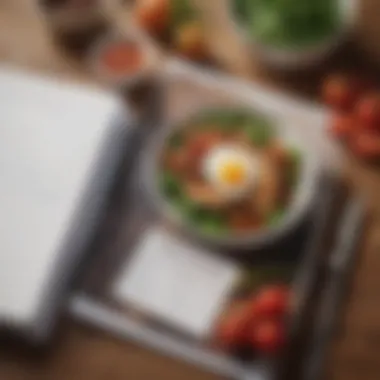 Weekly Planner for Healthy Meals A neatly arranged weekly meal planner with healthy recipes.