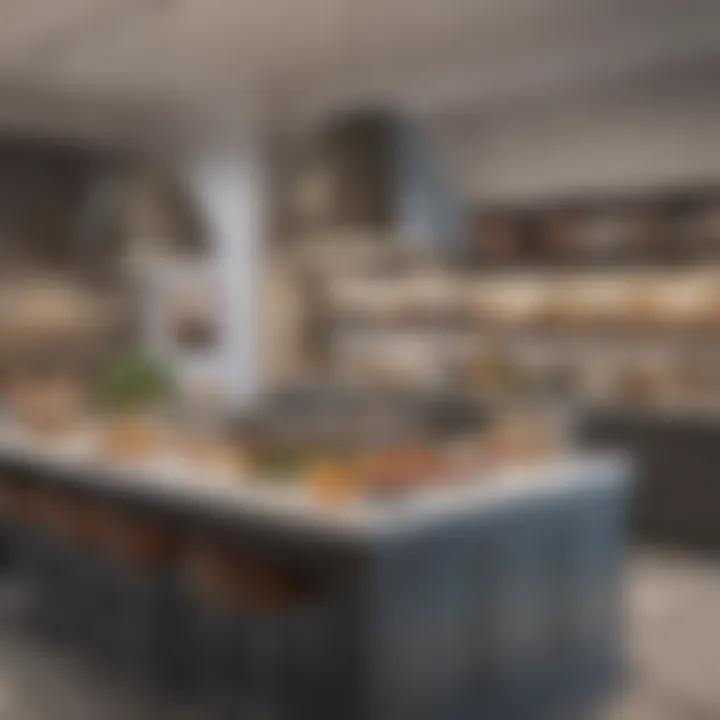 Sophisticated ambiance in a high-end kitchen retail space