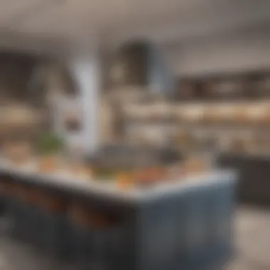 Sophisticated Retail Ambiance Sophisticated ambiance in a high-end kitchen retail space
