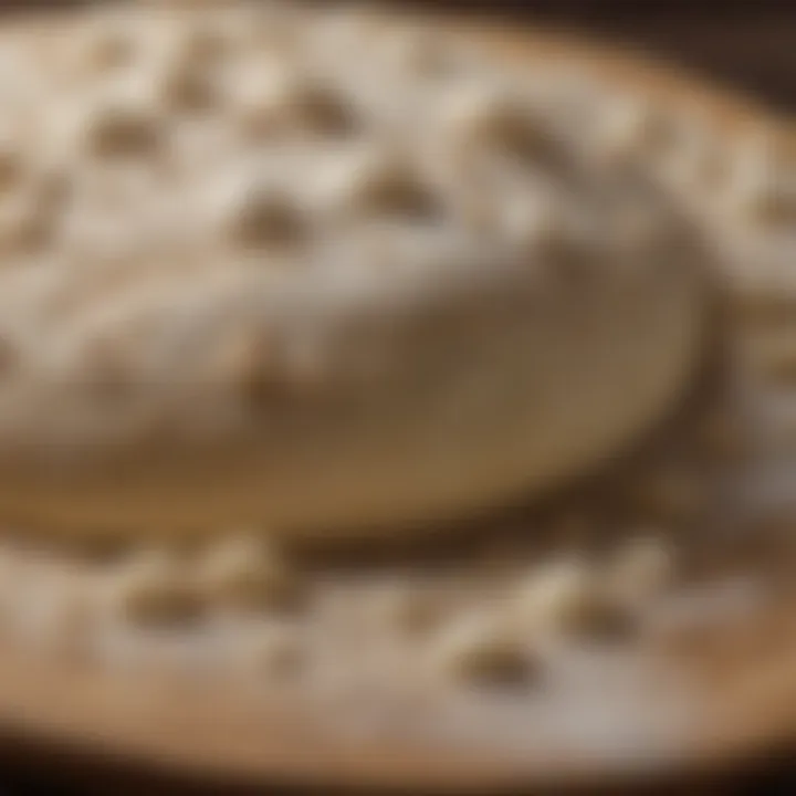 Close-up of flour and yeast showcasing texture and quality