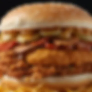 Close-up view of the Hot 'n Spicy McChicken sandwich showcasing its ingredients