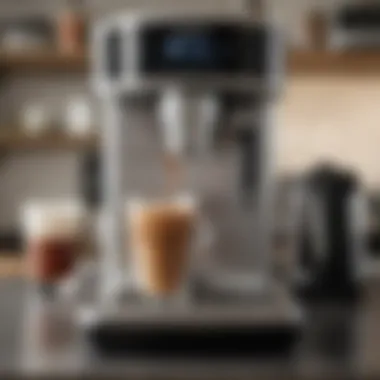 Pristine Single Serve Coffee Maker A pristine single serve coffee maker on a countertop