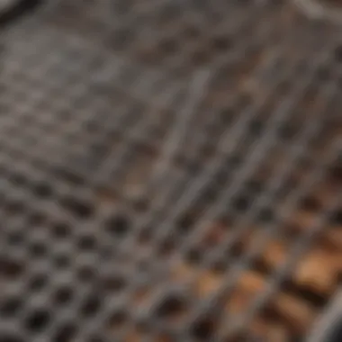 Different types of barbecue grates arranged side by side
