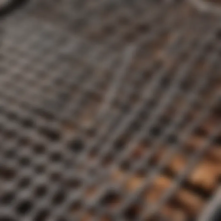 Different types of barbecue grates arranged side by side