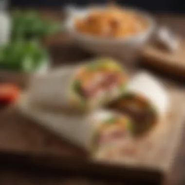 Delicious Wraps for a Quick Lunch Gourmet wrap filled with fresh ingredients