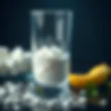 Collagen Supplement Preparation Collagen powder in a glass with water