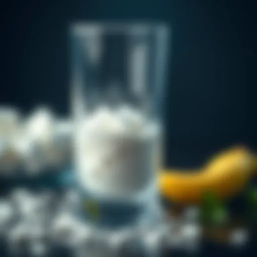 Collagen Supplement Preparation Collagen powder in a glass with water