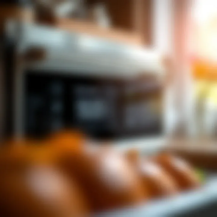 Advanced Touchscreen Technology Close-up view of the June Cooking Oven's touchscreen interface