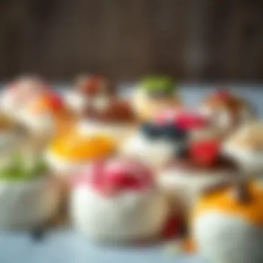 An assortment of colorful keto fat bombs with various toppings