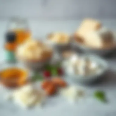 Ingredients laid out for making keto cream cheese fat bombs