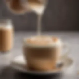 Close-up of a creamy coffee with keto creamer