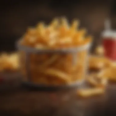 A close-up of KFC's classic French fries showcasing their golden texture