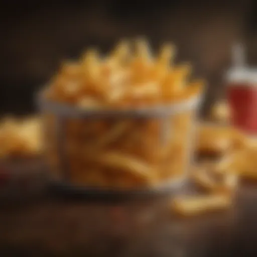 A close-up of KFC's classic French fries showcasing their golden texture