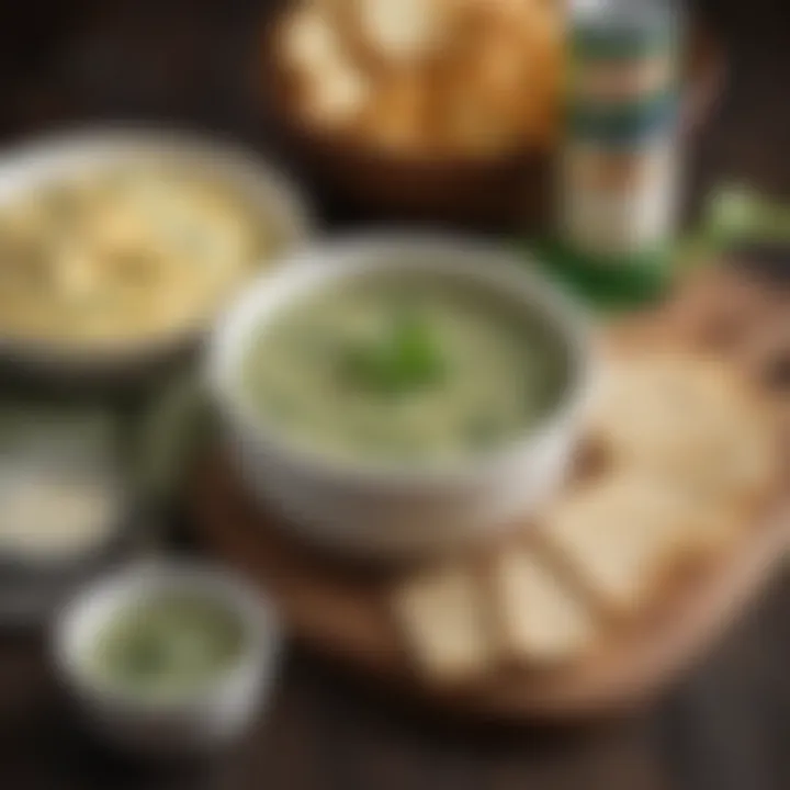 Knorr leek soup packet beside a delicious spinach dip spread