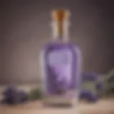 Lavender essence bottle elegantly displayed