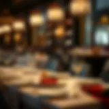 Elegant dining setup at Liberty Food and Wine