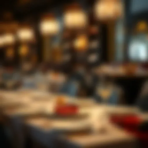 Elegant dining setup at Liberty Food and Wine