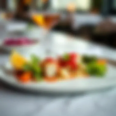 Signature Dish Presentation Artistic presentation of a signature dish