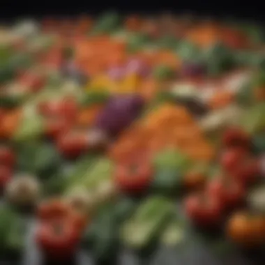 Colorful assortment of fresh vegetables