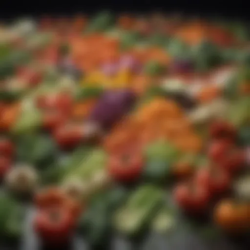 Colorful assortment of fresh vegetables