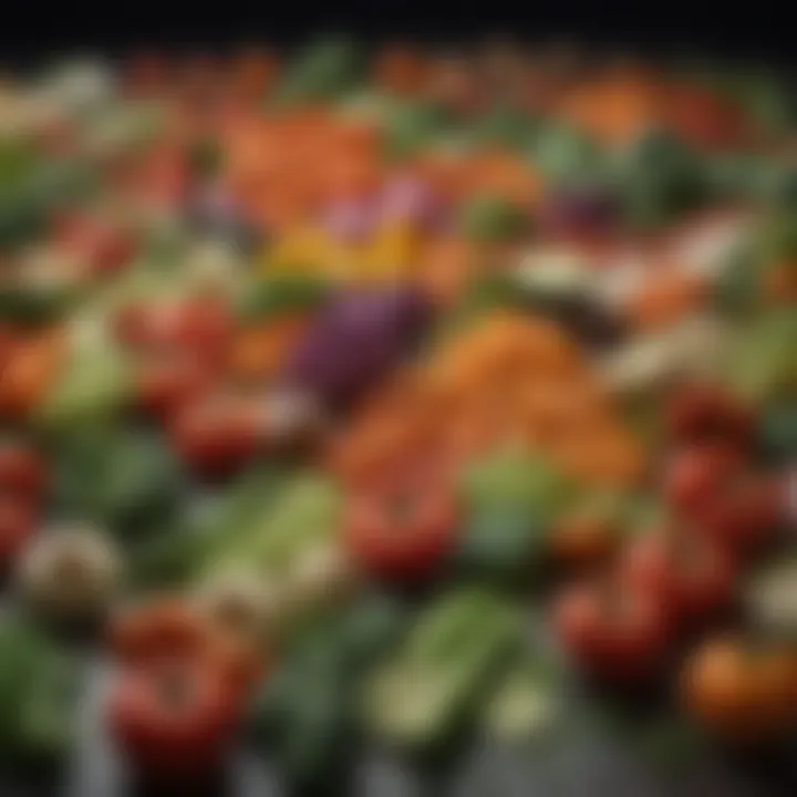 Colorful assortment of fresh vegetables